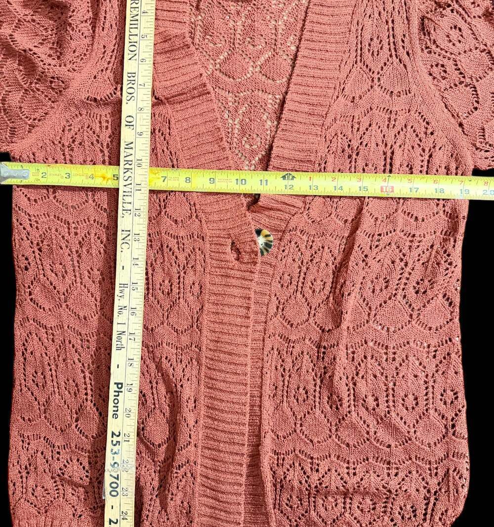 Vintage Judith Hart Collection Lace Knit Cardigan Large Made in Japan - Picture 5 of 5